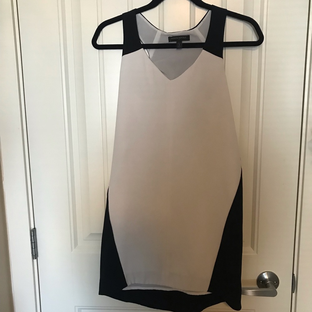 Banana Republic dress white black